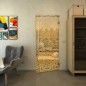 Pendeltür - Fineprint Modell 161 Gold auf Klarglas