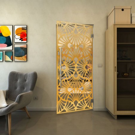 Pendeltür - Fineprint Model 183 Gold auf Klarglas