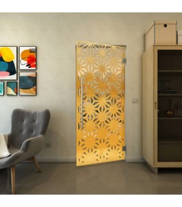 Pendeltür - Fineprint Model 187 Gold auf Klarglas