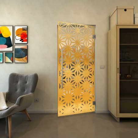 Pendeltür - Fineprint Model 187 Gold auf Klarglas