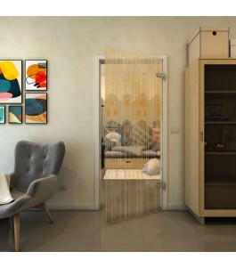 Ganzglastür - Fineprint Model 052 Gold auf Klarglas