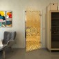 Ganzglastür - Fineprint Modell 164 Gold auf Klarglas