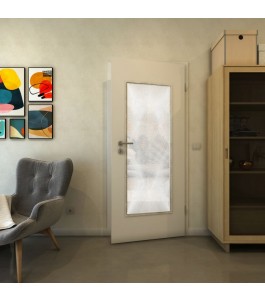Lichtausschnitt - Fineprint Model 025 Weiss auf Klarglas