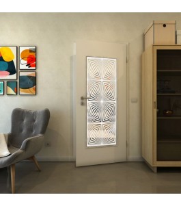Lichtausschnitt - Fineprint Model 069 Weiss auf Klarglas
