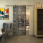 Glasschiebetür PIPE-LINE - Fineprint Modell 162 Schwarz auf Klarglas Glasschiebetür PIPE-LINE - Fineprint Modell 162 Schwarz auf Klarglas