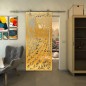 Glasschiebetür PIPE-LINE - Fineprint Modell 172 Gold auf Klarglas