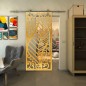 Glasschiebetür PIPE-LINE - Fineprint Modell 173 Gold auf Klarglas