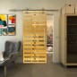 Glasschiebetür PIPE-LINE - Fineprint Modell 174 Gold auf Klarglas