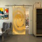 Glasschiebetür PIPE-LINE - Fineprint Modell 197 Gold auf Klarglas Glasschiebetür PIPE-LINE - Fineprint Modell 197 Gold auf Klarglas