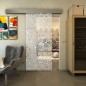 Glasschiebetür ECO-LINE - Fineprint Modell 076 Weiss auf Klarglas Glasschiebetür ECO-LINE - Fineprint Modell 076 Weiss auf Klarglas