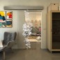 Glasschiebetür ECO-LINE - Fineprint Modell 085 Weiss auf Klarglas
