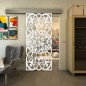 Glasschiebetür ECO-LINE - Fineprint Modell 100 Weiss auf Klarglas Glasschiebetür ECO-LINE - Fineprint Modell 100 Weiss auf Klarglas