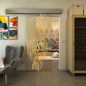 Glasschiebetür ECO-LINE - Fineprint Modell 125 Gold auf Klarglas Glasschiebetür ECO-LINE - Fineprint Modell 125 Gold auf Klarglas