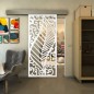 Glasschiebetür ECO-LINE - Fineprint Modell 173 Weiss auf Klarglas Glasschiebetür ECO-LINE - Fineprint Modell 173 Weiss auf Klarglas