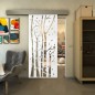 Glasschiebetür ECO-LINE - Fineprint Modell 182 Weiss auf Klarglas Glasschiebetür ECO-LINE - Fineprint Modell 182 Weiss auf Klarglas