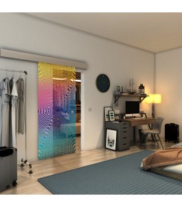 Glasschiebetür ECO-LINE - Fineprint Model 011 Verlauf auf Klarglas