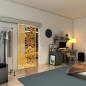 Glasschiebetür ECO-LINE - Fineprint Modell 149 Gold auf Klarglas Glasschiebetür ECO-LINE - Fineprint Modell 149 Gold auf Klarglas