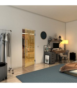 Pendeltür - Fineprint Model 011 Gold auf Klarglas