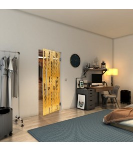 Pendeltür - Fineprint Model 067 Gold auf Klarglas
