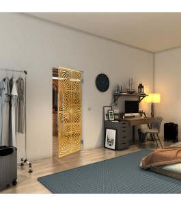 Pendeltür - Fineprint Model 069 Gold auf Klarglas