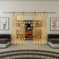 Glasschiebetür PIPE-LINE - Fineprint Modell 044 Gold auf Klarglas