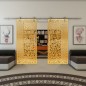 Glasschiebetür PIPE-LINE - Fineprint Modell 168 Gold auf Klarglas
