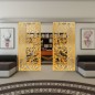 Glasschiebetür ECO-LINE - Fineprint Modell 177 Gold auf Klarglas Glasschiebetür ECO-LINE - Fineprint Modell 177 Gold auf Klarglas