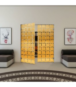 Pendeltür - Fineprint Model 033 Gold auf Klarglas