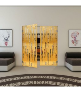 Pendeltür - Fineprint Model 067 Gold auf Klarglas