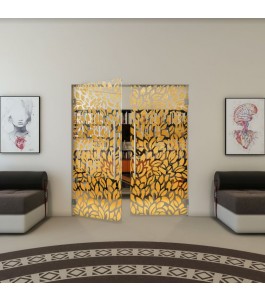 Pendeltür - Fineprint Model 093 Gold auf Klarglas