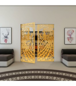Pendeltür - Fineprint Model 172 Gold auf Klarglas