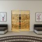 Pendeltür - Fineprint Modell 180 Gold auf Klarglas Pendeltür - Fineprint Modell 180 Gold auf Klarglas