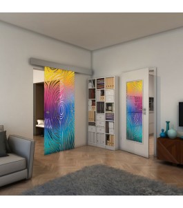 Glasschiebetür ECO-LINE - Fineprint Model 074 Verlauf auf Klarglas