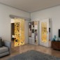 Glasschiebetür ECO-LINE - Fineprint Modell 170 Gold auf Klarglas Glasschiebetür ECO-LINE - Fineprint Modell 170 Gold auf Klarglas