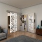 Glasschiebetür ECO-LINE - Fineprint Modell 177 Weiss auf Klarglas Glasschiebetür ECO-LINE - Fineprint Modell 177 Weiss auf Klarglas