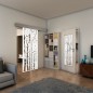 Glasschiebetür ECO-LINE - Fineprint Modell 182 Weiss auf Klarglas Glasschiebetür ECO-LINE - Fineprint Modell 182 Weiss auf Klarglas