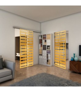 Pendeltür - Fineprint Model 174 Gold auf Klarglas