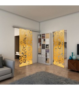 Pendeltür - Fineprint Model 199 Gold auf Klarglas
