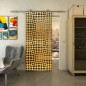 Glasschiebetür PIPE-LINE - Fineprint Modell 162 Gold auf Grauglas Glasschiebetür PIPE-LINE - Fineprint Modell 162 Gold auf Grauglas