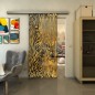 Glasschiebetür SLIM-LINE - Fineprint Modell 017 Gold auf Grauglas Glasschiebetür SLIM-LINE - Fineprint Modell 017 Gold auf Grauglas