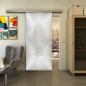 Glasschiebetür SLIM-LINE - Fineprint Modell 025 Weiss auf Grauglas Glasschiebetür SLIM-LINE - Fineprint Modell 025 Weiss auf Grauglas