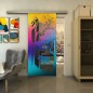 Glasschiebetür SLIM-LINE - Fineprint Modell 110 Verlauf auf Grauglas Glasschiebetür SLIM-LINE - Fineprint Modell 110 Verlauf auf Grauglas