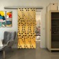Glasschiebetür SLIM-LINE - Fineprint Modell 203 Gold auf Grauglas Glasschiebetür SLIM-LINE - Fineprint Modell 203 Gold auf Grauglas