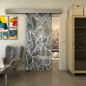 Glasschiebetür ECO-LINE - Fineprint Modell 020 Weiss auf Grauglas Glasschiebetür ECO-LINE - Fineprint Modell 020 Weiss auf Grauglas