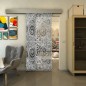 Glasschiebetür ECO-LINE - Fineprint Modell 051 Weiss auf Grauglas Glasschiebetür ECO-LINE - Fineprint Modell 051 Weiss auf Grauglas