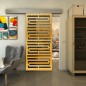Glasschiebetür ECO-LINE - Fineprint Modell 153 Gold auf Grauglas Glasschiebetür ECO-LINE - Fineprint Modell 153 Gold auf Grauglas