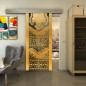 Glasschiebetür ECO-LINE - Fineprint Modell 156 Gold auf Grauglas Glasschiebetür ECO-LINE - Fineprint Modell 156 Gold auf Grauglas