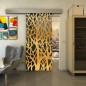Glasschiebetür ECO-LINE - Fineprint Modell 167 Gold auf Grauglas Glasschiebetür ECO-LINE - Fineprint Modell 167 Gold auf Grauglas