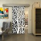 Glasschiebetür ECO-LINE - Fineprint Modell 167 Weiss auf Grauglas Glasschiebetür ECO-LINE - Fineprint Modell 167 Weiss auf Grauglas