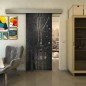 Glasschiebetür ECO-LINE - Fineprint Modell 182 Schwarz auf Grauglas